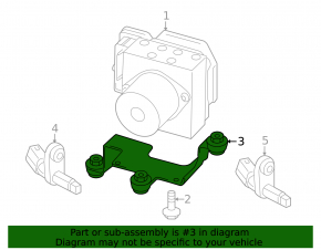 ABS bracket VW Tiguan 09-17