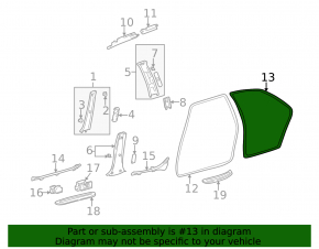 Door seal rear right Lexus IS200 IS300 99-05