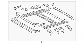 Sunroof assembly for Toyota Avalon 13-18 gray curtain