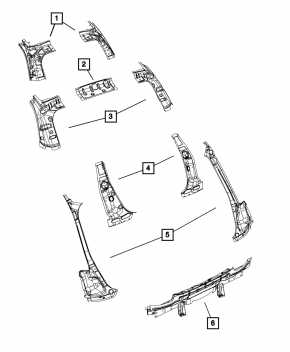 Fiat 500 12-19 rear panel with eyepieces, dents
