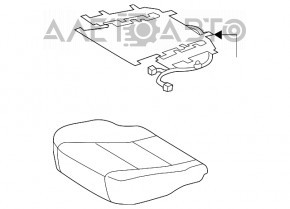 Passenger seat Toyota Camry v50 12-14 usa without airbag, mechanical, gray cloth, dry cleanable