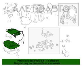 Passenger seat Toyota Camry v50 12-14 usa without airbag, mechanical, gray cloth, dry cleanable