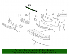 Front bumper center mount metal for Acura MDX 2021-25 2022-24, 2025