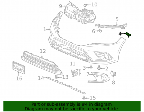 Front bumper mount left outer Honda Civic XI FE/FL 22-