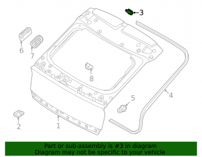 Left tailgate hinge for Kia EV6 22-24