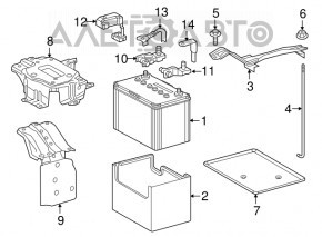 Battery mount Lexus RX350 16-22