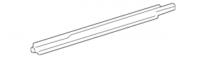Door-glass molding, central front left, Lexus GS300 GS350 GS430 GS450h 2006-2011, chrome