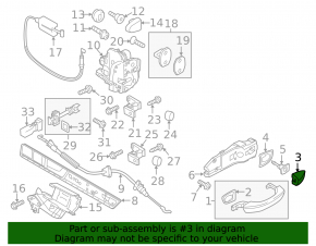 Plug outer handle front left VW Touareg 11-17