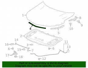Chevrolet Equinox 18- Central Hood Seal