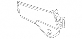 Center console trim side left Chevrolet Camaro 16- rear, black
