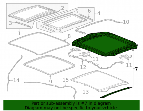 Hatch mechanism frame Chevrolet Impala 14-20