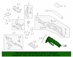 Hyundai Tucson 2022-2026 right front panel trim, gray