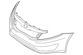 Front bumper bare Kia Optima 11-13 prerest hybrid
