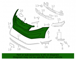 Front bumper bare Kia Optima 11-13 prerest hybrid