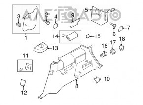Arch trim right Ford Flex 09-11