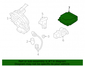SRS airbag module airbag computer Kia Sorento 19-20
