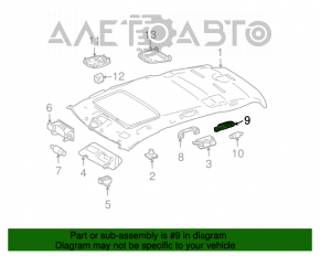 Rear left ceiling handle for Mercedes W164 ML