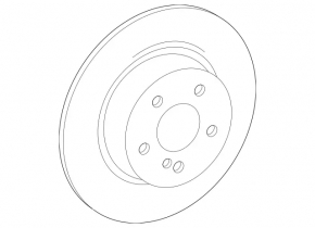 Rear left brake disc Mercedes X167 GLS 450 20-26 345/22mm