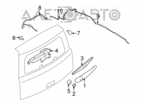 Rear wiper linkage with motor Ford Flex 09-12