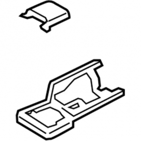 Driver's seat runner trim front right Ford Fusion mk5 17-20 black, structure