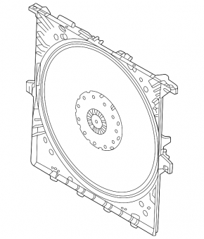 Radiator shroud diffuser assembly for Land Rover Range Rover 22-26 3.0, 4.4, MHEV, 850W