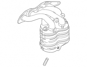 Exhaust manifold with catalytic converter for Mitsubishi Galant 2004-2012