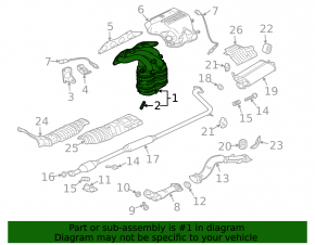 Exhaust manifold with catalytic converter for Mitsubishi Galant 2004-2012