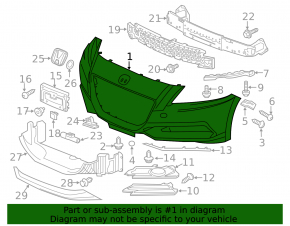 Honda CRZ 11-12 front bumper