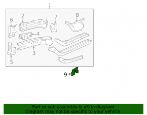 Right engine mount bracket for Lexus NX300h 15-17