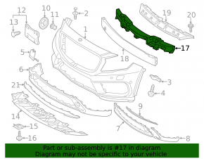 Mercedes GLA 15-17 Front Bumper Absorber