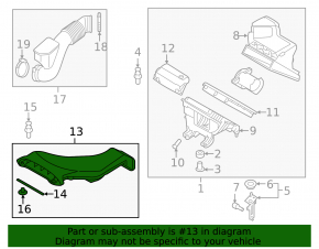 Air intake Kia Optima 16-20 2.4