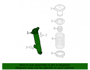 Rear left shock absorber Volvo S60 11-18 Mark 83