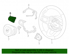 Steering wheel control buttons left Volvo XC40 19-25