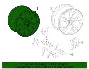 Wheel disk R22 Audi Q7 16 - curb