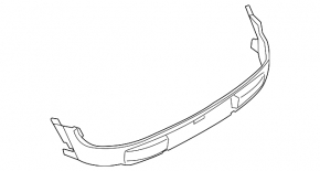 Rear bumper bare middle part Mini Cooper S Clubman R55 11-14 rest white