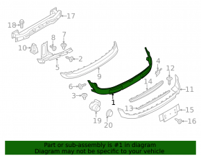 Rear bumper bare middle part Mini Cooper S Clubman R55 11-14 rest white
