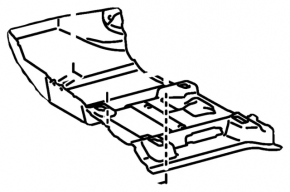 Floor covering front right Toyota Sienna 21-25 black