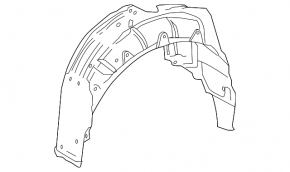 Rear right fender liner Lexus RC200t RC300 15-20