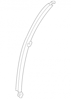 Rear right door glass guide for Toyota Highlander 01-07