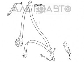 Mitsubishi Galant 04-12 passenger seat belt