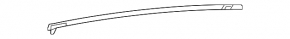Upper rear right door molding for Nissan Murano z52 15-24 chrome