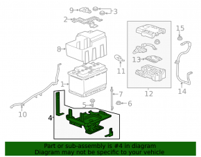 Chevrolet Equinox 20-24 battery tray