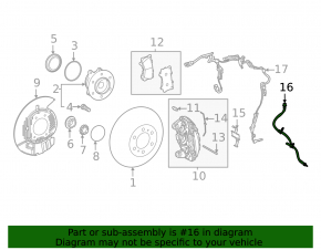 Front right brake hose Lexus LX600 LX700h 22-25