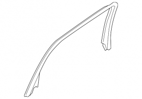 Door frame inner rear right Porsche Cayenne 958 11-17 black