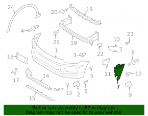 Front bumper bracket left Porsche Cayenne 19-23 Base