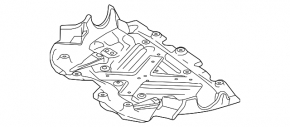 Front engine guard Mercedes S-class W222 15-20 coupe