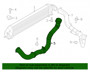 Left pipe Ford Escape mk3 13-16 1.6T plastic, without rubber