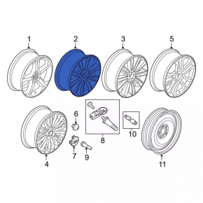 Wheel disk R18 5*108 Ford Fusion mk5 13-18 type 5 curb