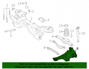 Rear left trailing arm Mazda CX-7 06-12