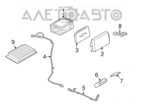 Radio tape recorder Ford Escape MK3 13-19 Sync 3